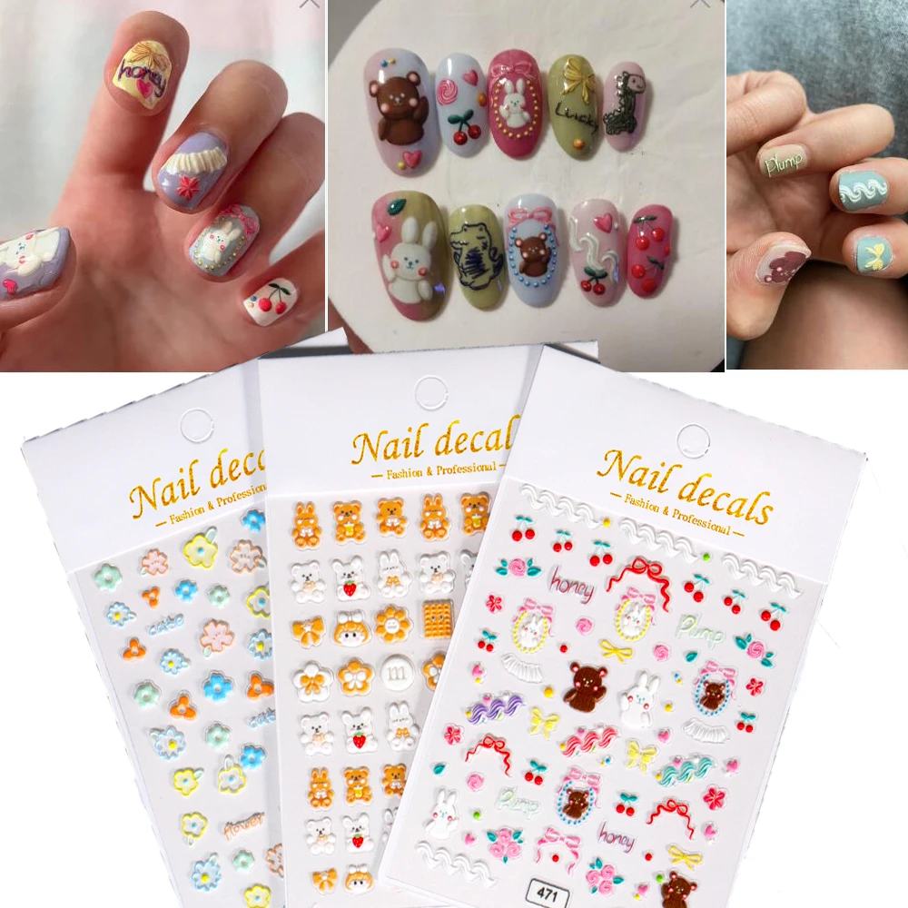New Nail Sticker Self Adhesive Cream Bear Manicure Decal Cookie Anime Rabbit Cute Bear Nail Sticker Kawaii Rabbit Nail Sticker
New Nail Sticker Self Adhesive Cream Bear Manicure Decal Cookie Anime Rabbit Cute Bear Nail Sticker Kawaii Rabbit Nail Sticker