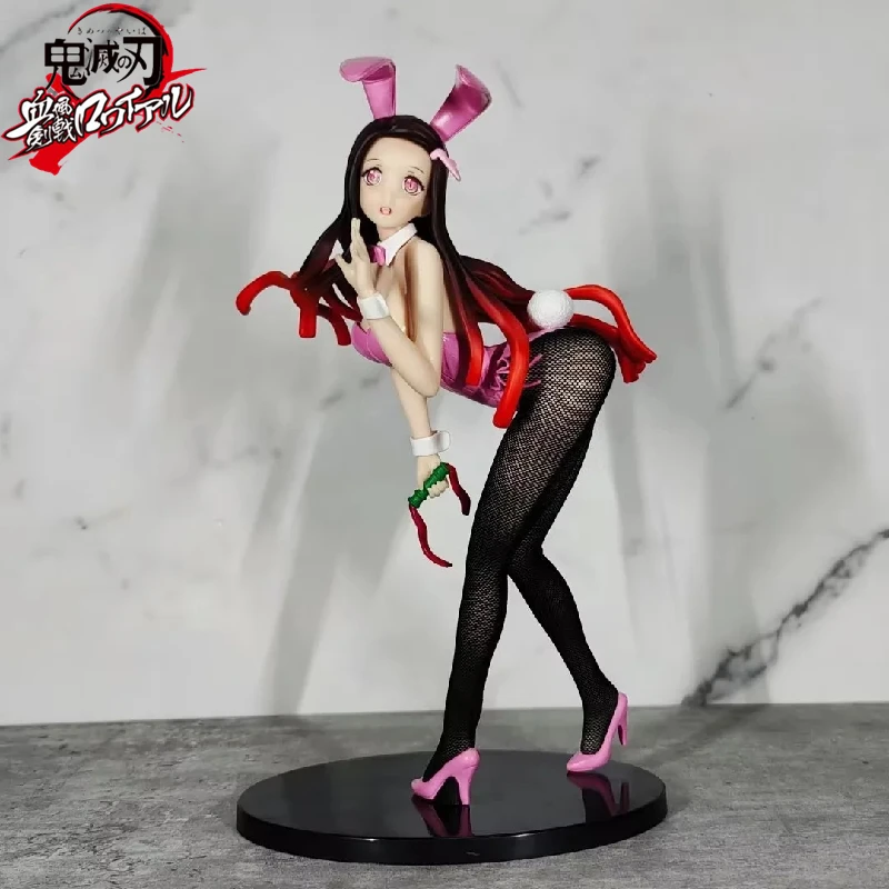 

Demon Slayer Anime Kamado Nezuko Bunny Girl Standing Posture Statue Collection Pvc Action Figure Model Toys For Children Gifts