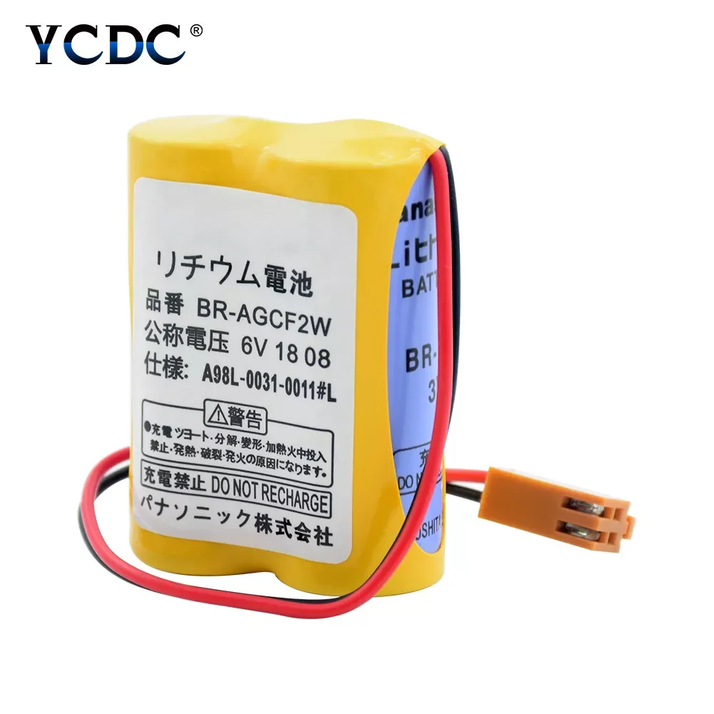 YCDC BR-AGCF2W A98L-0031-0011#L 6V 2200mAh PLC Lithium Battery For Fanuc Controls Replacement Li-ion Battery
YCDC BR-AGCF2W A98L-0031-0011#L 6V 2200mAh PLC Lithium Battery For Fanuc Controls Replacement Li-ion Battery