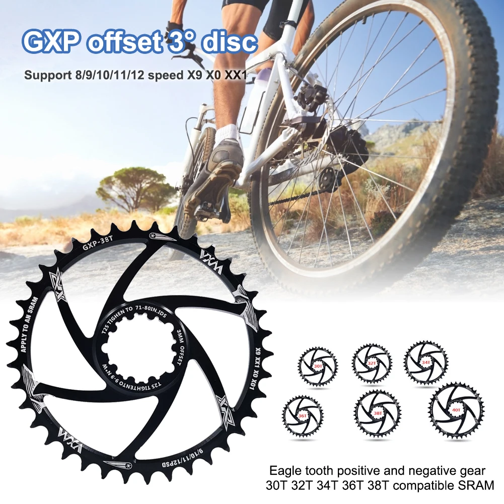 Bicycle Chainring MTB bike Crankset fixed gear Crank 34T 36T 38T 40T Chainring Chainwhee for gx xx1 X1 x9 GXP pedivela Offset
Bicycle Chainring MTB bike Crankset fixed gear Crank 34T 36T 38T 40T Chainring Chainwhee for gx xx1 X1 x9 GXP pedivela Offset