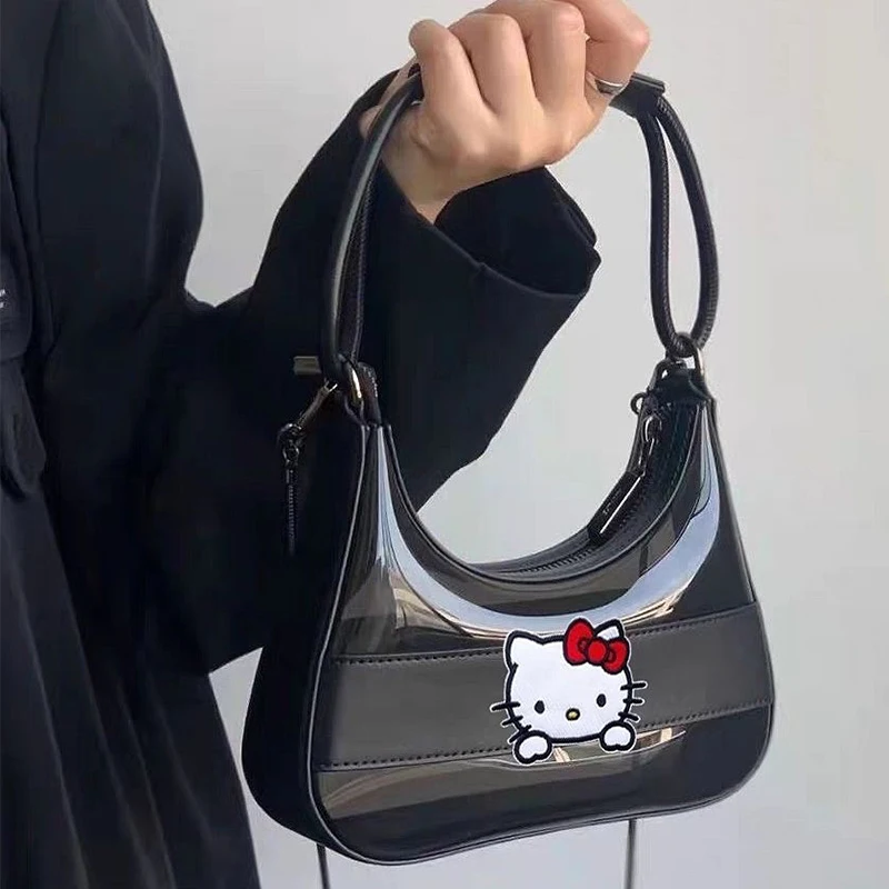

Оригинальная самодельная сумка Hellokitty Kawaii Sanrio аниме мультфильм Сладкая крутая горячая девушка стиль ретро Диабло сумка подмышки Новинка