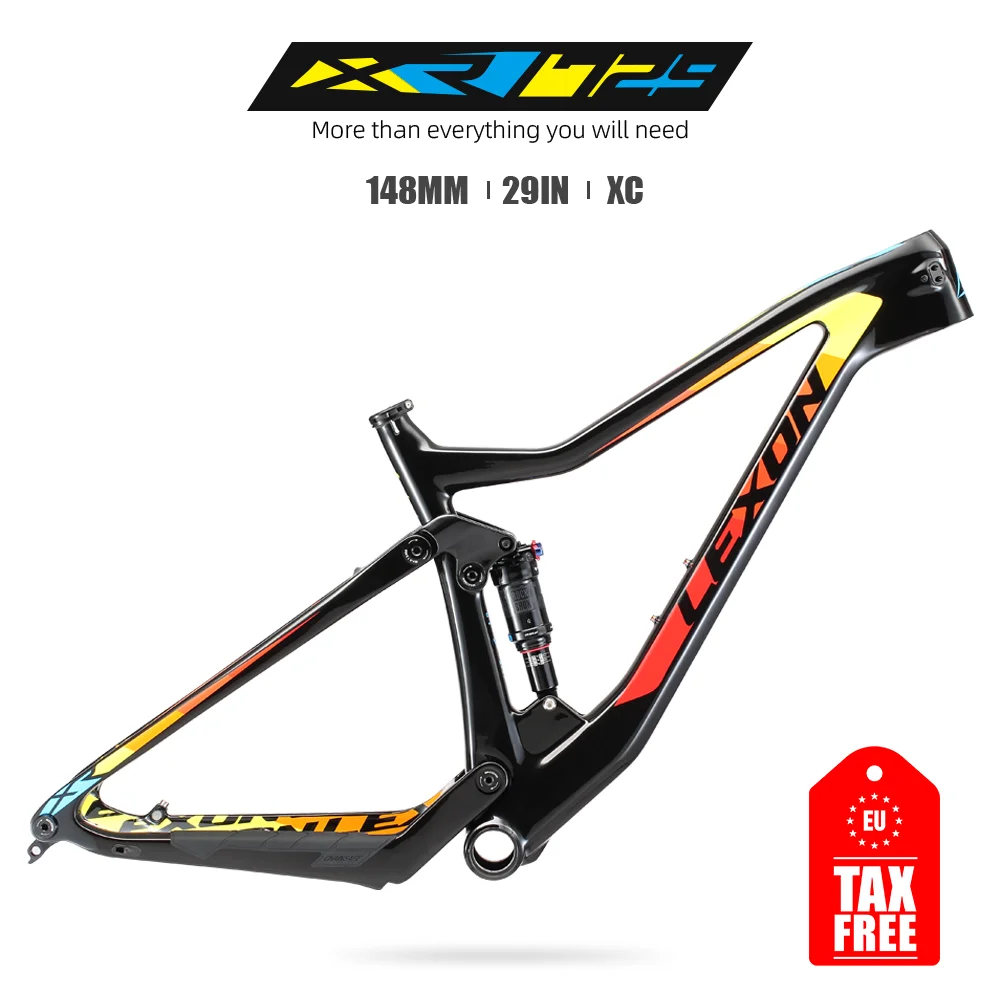 

2022 LEXON XR729 Full Suspension MTB 29 Frames Boost 148mm Suspension Carbon Frame XC Bike Trial DH Frame Suspension bike 29