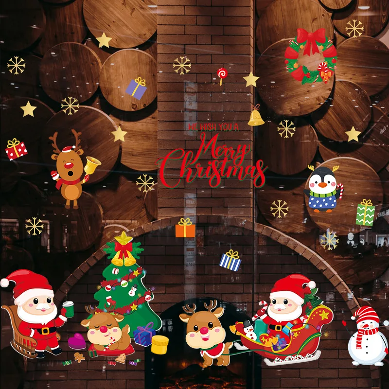 Wallpapers for Christmas Holiday New Year Decoration Glass Windows Office Shops Vinyl Wall Stickers Removable Wall Decals 
Wallpapers for Christmas Holiday New Year Decoration Glass Windows Office Shops Vinyl Wall Stickers Removable Wall Decals