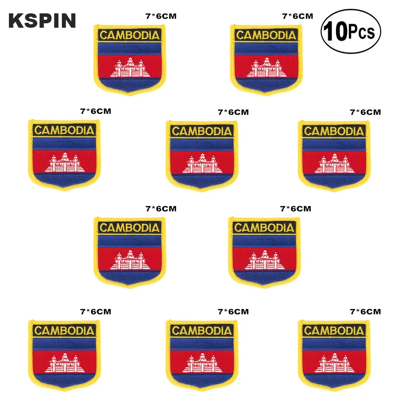 Cambodia Flag Embroidery Patches Iron on Saw on Transfer patches Sewing Applications for Clothes in Home&Garden
Cambodia Flag Embroidery Patches Iron on Saw on Transfer patches Sewing Applications for Clothes in Home&Garden