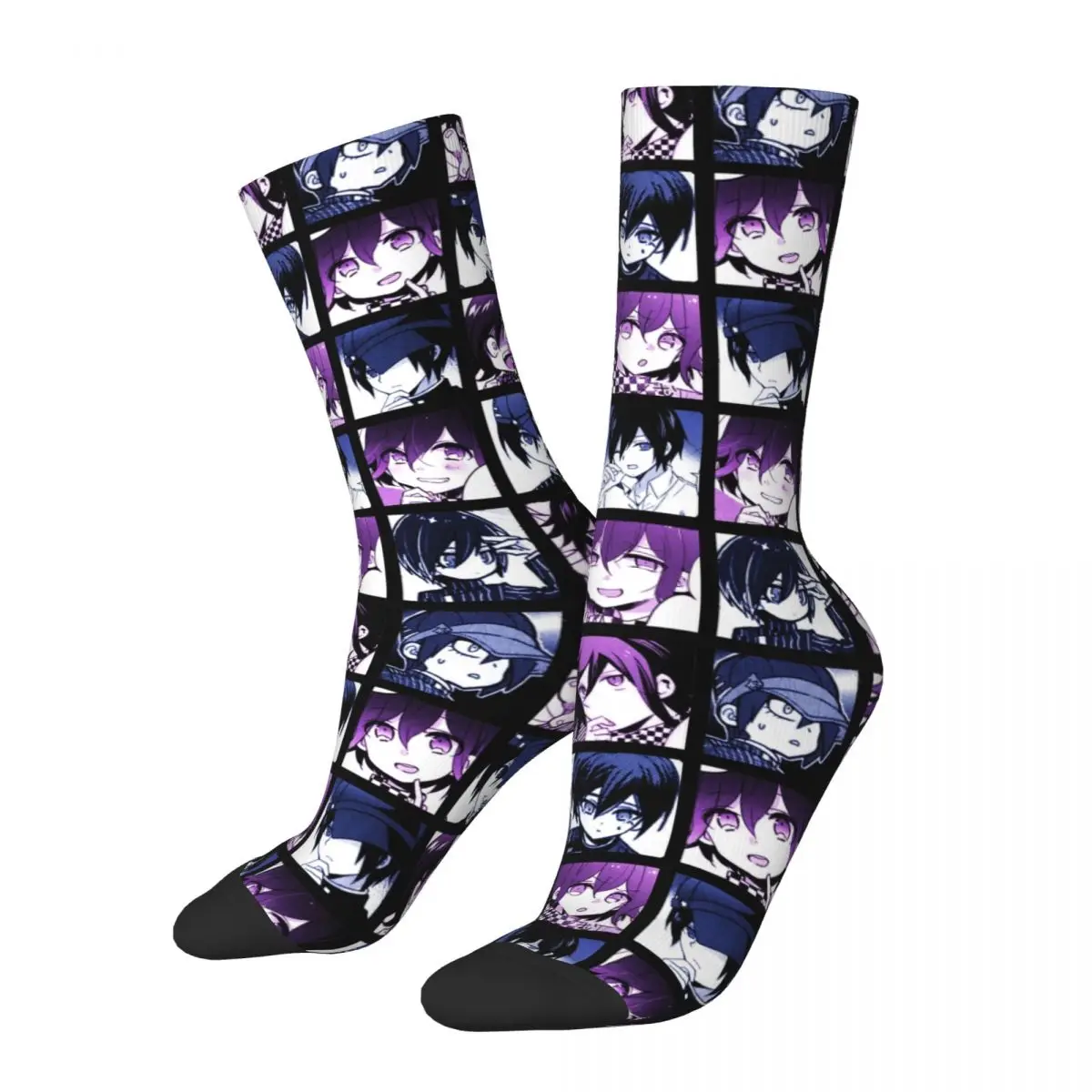 

Shuichi Kokichi Manga Socks Men Women Fashion Danganronpa Anime Socks Hip Hop Spring Summer Autumn Winter Middle Tube Socks Gift