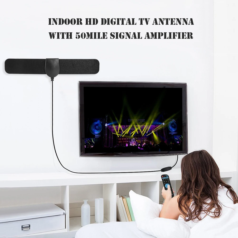 50 Miles 25dB High Gain Indoor Digital HDTV Antenna 1080P TV Signal Receiver Working Temperature - 45-85 Celsius
50 Miles 25dB High Gain Indoor Digital HDTV Antenna 1080P TV Signal Receiver Working Temperature - 45-85 Celsius