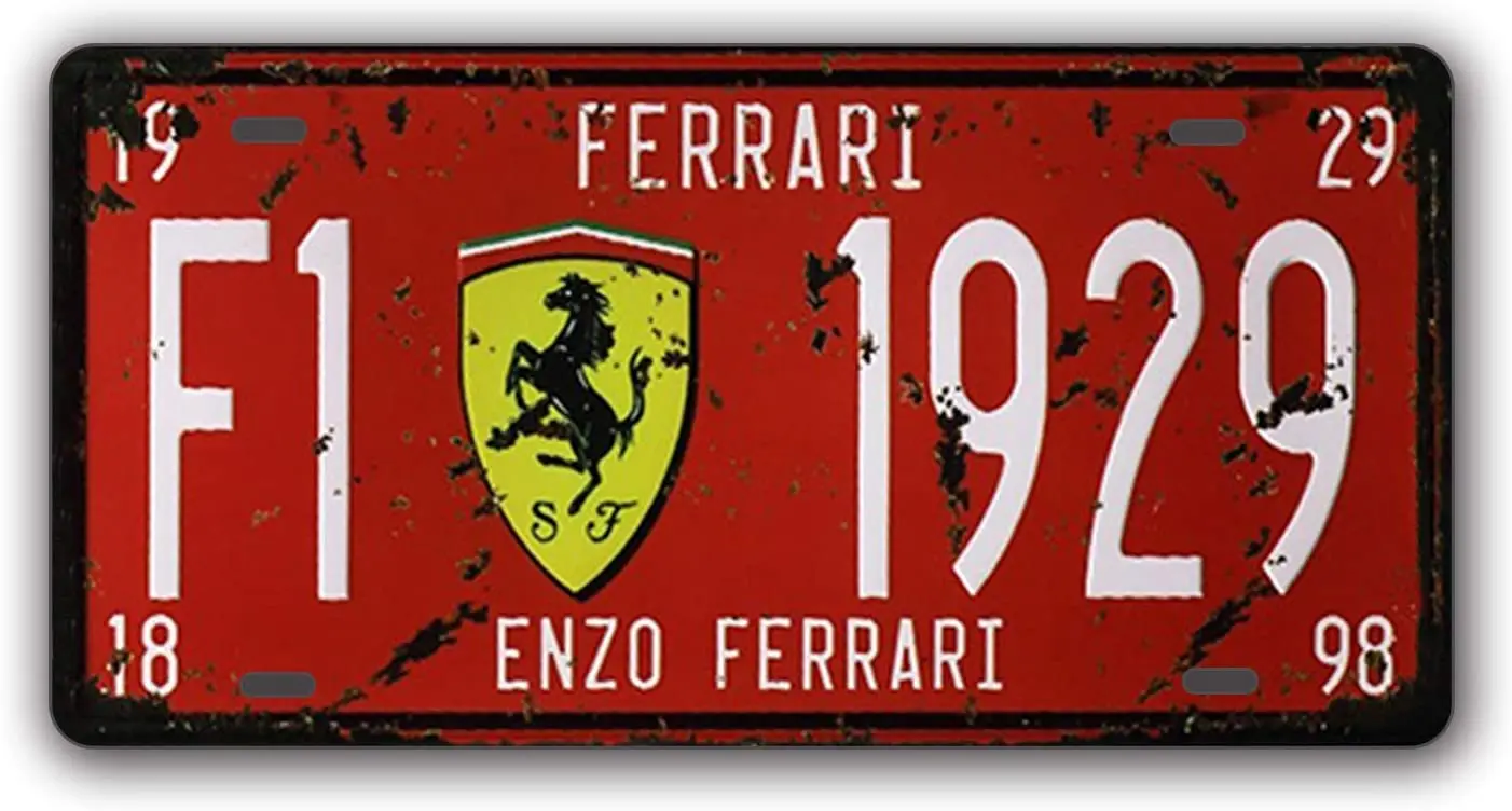 

Ylens металлический жестяной знак 6x12in Автомобильная табличка enzo Ferrari Anjoes бар паб кафе домашний декор Фотография 30x15 см