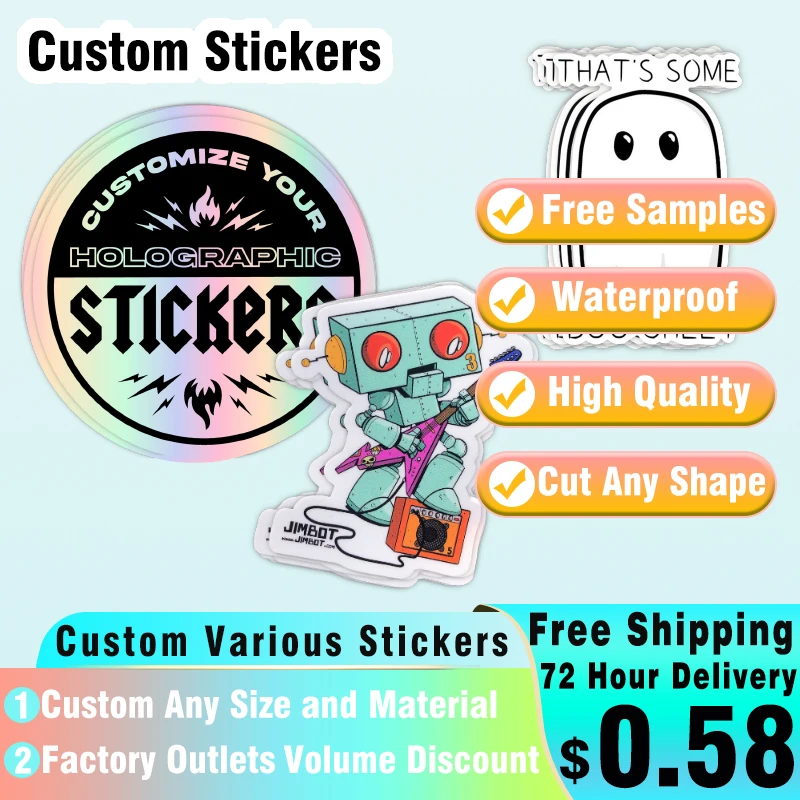 Custom Kawaii Label Stickers Personalized Logo Waterproof Cut Anime Stickers Die Cut for Pets Photos Gift Packaging Bottles
Custom Kawaii Label Stickers Personalized Logo Waterproof Cut Anime Stickers Die Cut for Pets Photos Gift Packaging Bottles