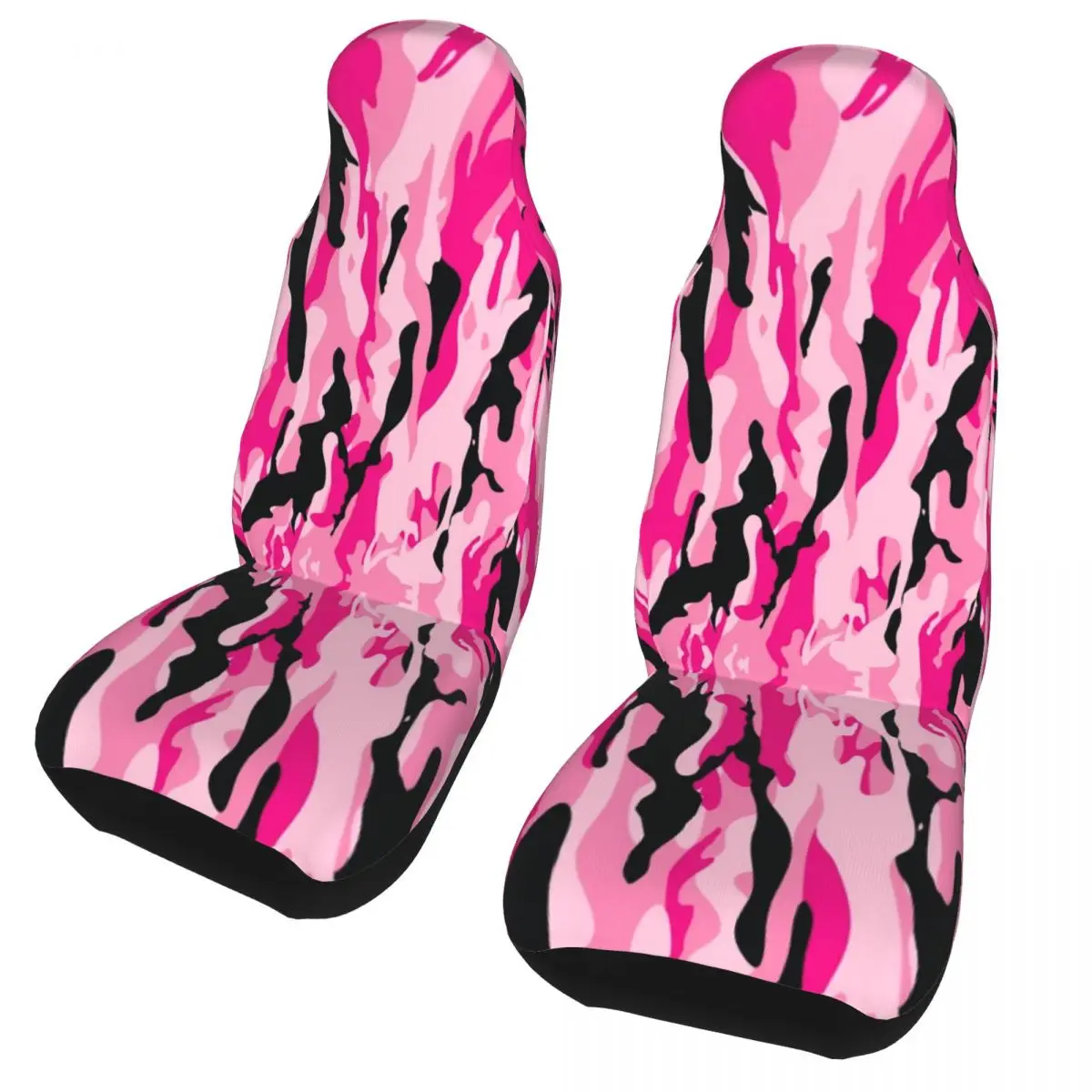 

Pink Army Camouflage Universal Car Seat Cover Four Seasons For SUV Front Rear Flocking Cloth Cushion Polyester Hunting