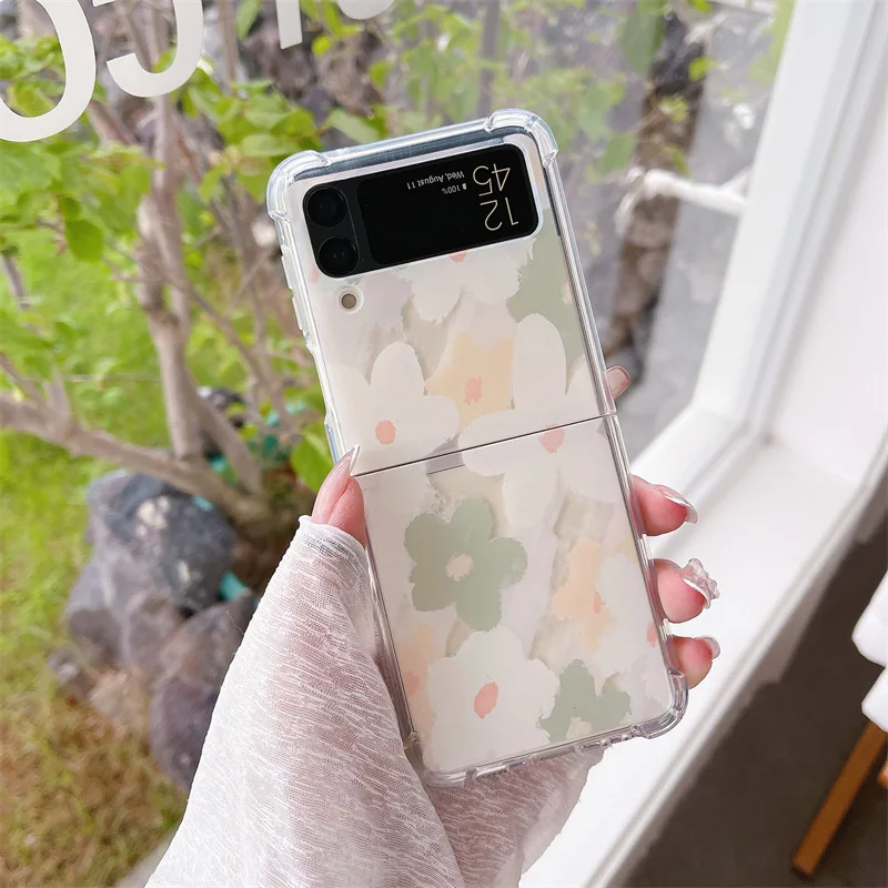 White Green Flower Fashion Phone Case for Samsung Galaxy Z Flip 3 Z Flip 4 Soft TPU Back Cover for ZFlip3 ZFlip4 Cases Shell
White Green Flower Fashion Phone Case for Samsung Galaxy Z Flip 3 Z Flip 4 Soft TPU Back Cover for ZFlip3 ZFlip4 Cases Shell