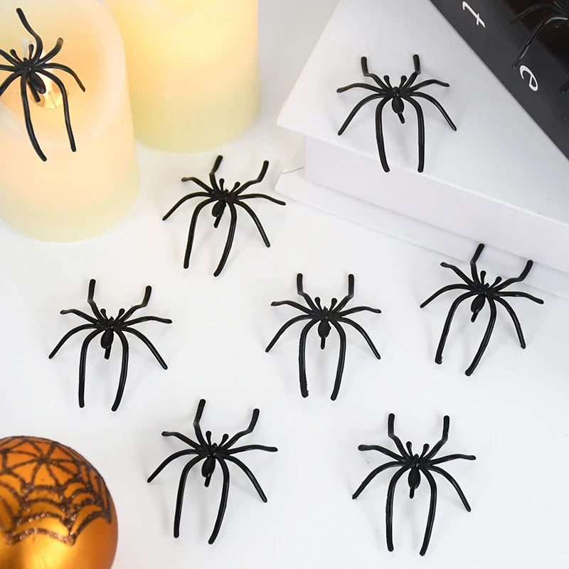 20/50pcs Halloween Plastic Black Spider Haunted House Props Spider Web Bar Home Halloween Party Decoration Kids Trick Toys 5x4cm
20/50pcs Halloween Plastic Black Spider Haunted House Props Spider Web Bar Home Halloween Party Decoration Kids Trick Toys 5x4cm