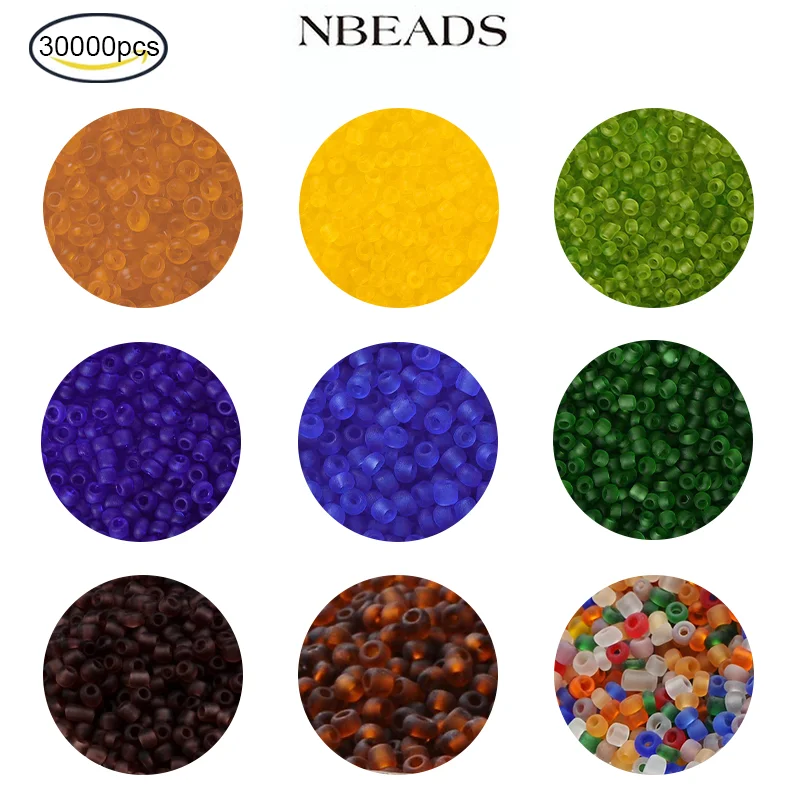 Glass Seed Beads Frosted Colors Round Size: about 2mm in diameter hole:1mm about 30000pcs/pound
Glass Seed Beads Frosted Colors Round Size: about 2mm in diameter hole:1mm about 30000pcs/pound