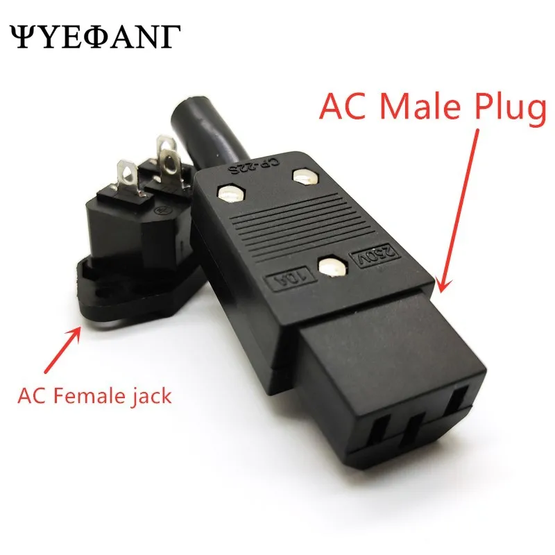 10A US AC250V 10A 3pin IEC C13 Power Supply plug socket Adapter male plug & female jack Rewirable cable wire connector
10A US AC250V 10A 3pin IEC C13 Power Supply plug socket Adapter male plug & female jack Rewirable cable wire connector