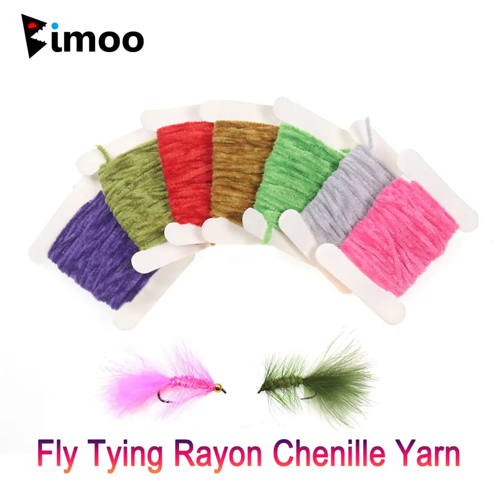 Bimoo 2Cards 2mm 3mm 4mm Wide Rayon Chenille Yarn Woolly Bugger Nymph Leech Streamer Body Fly Tying Material Trout Fishing Lures
Bimoo 2Cards 2mm 3mm 4mm Wide Rayon Chenille Yarn Woolly Bugger Nymph Leech Streamer Body Fly Tying Material Trout Fishing Lures