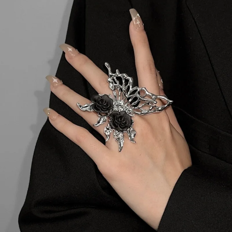 Vintage Goth Black Rose Butterfly Shape Rings for Women Trendy Metal Liquid Animal Insect Adjustable Ring Punk Hip Hop Jewelry
Vintage Goth Black Rose Butterfly Shape Rings for Women Trendy Metal Liquid Animal Insect Adjustable Ring Punk Hip Hop Jewelry