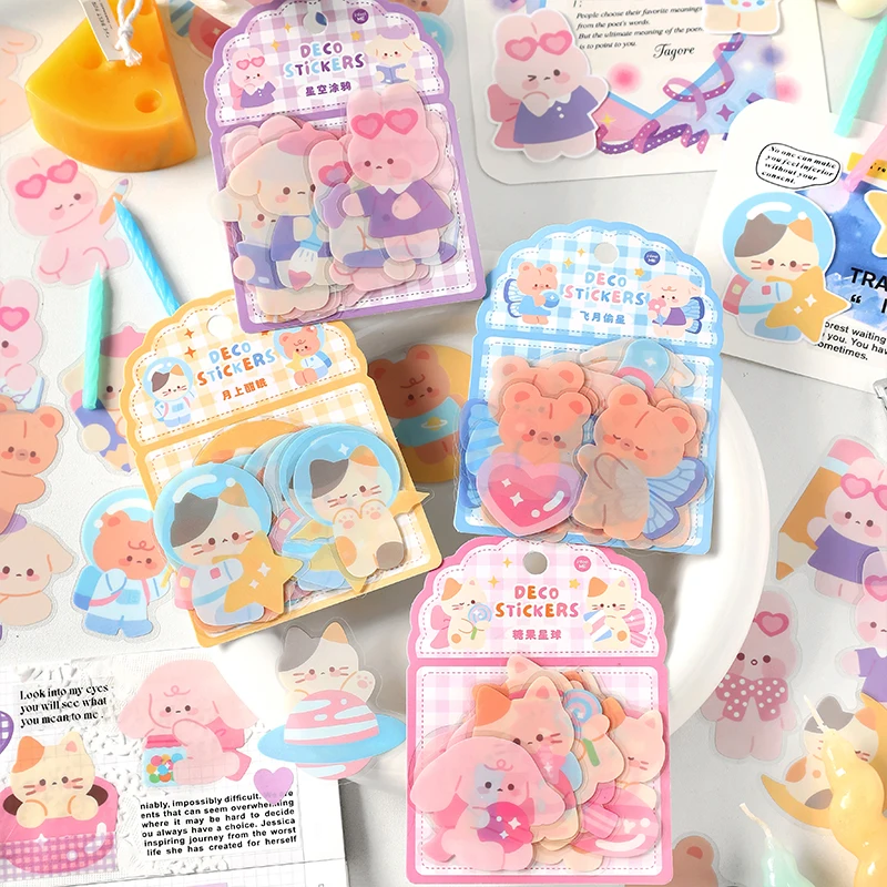 15 Pcs Cartoon Animals Angel PET Sticker Decorative Diary Junk Journal Planner Scrapbooking Supplies Kawaii Stationery Stickers
15 Pcs Cartoon Animals Angel PET Sticker Decorative Diary Junk Journal Planner Scrapbooking Supplies Kawaii Stationery Stickers