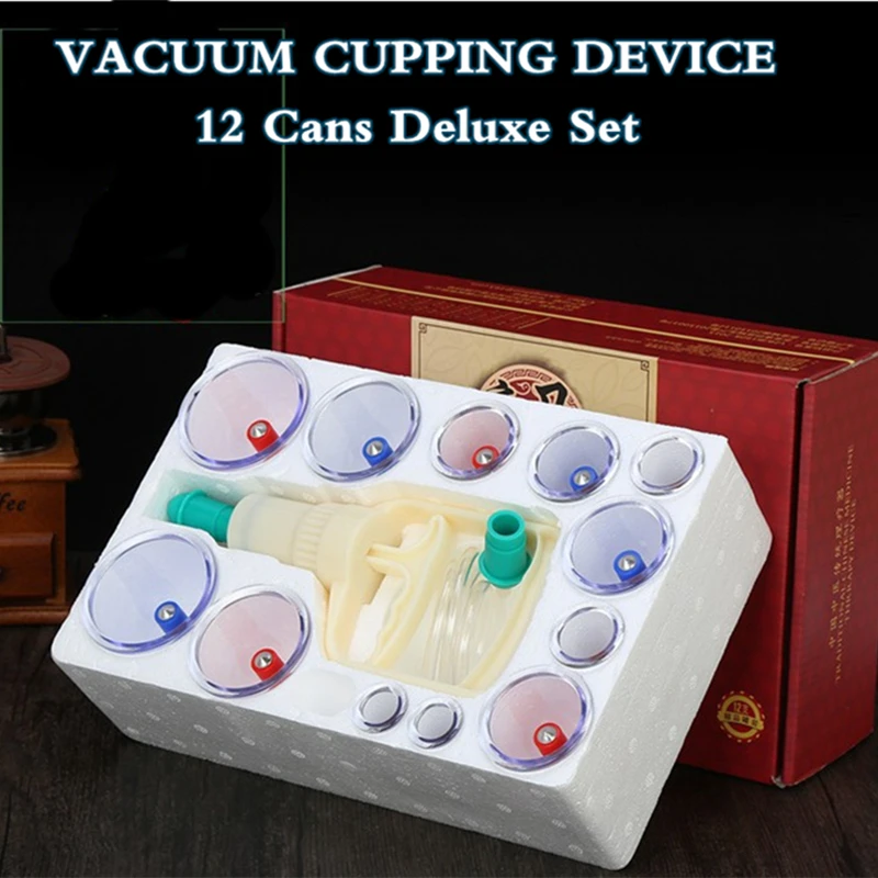 

24 Cans Vacuum Cupping Therapy Set Massager For Body Suction Cup Fat Burner Chinese Medical Physiotherapy Vacuity Massage Jars