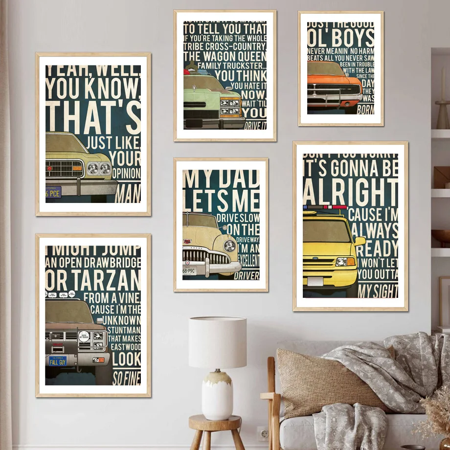 Vintage Car Slogan Retro Movie Quote Blue Wall Art Canvas Painting Nordic Posters And Prints Wall Pictures For Living Room Decor
Vintage Car Slogan Retro Movie Quote Blue Wall Art Canvas Painting Nordic Posters And Prints Wall Pictures For Living Room Decor