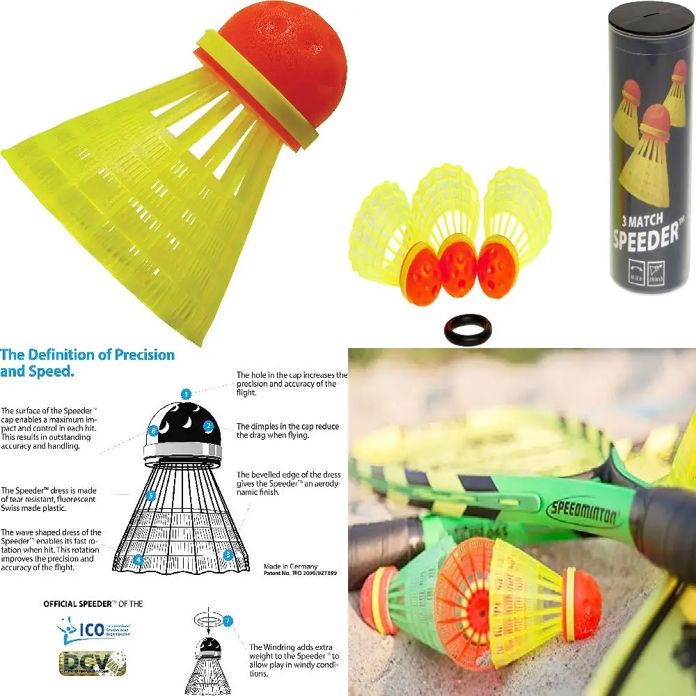 Three-Pack Premium Speed Outdoor Badminton/Crossminton Volleyball Games - Speeder Tubinho Passarinho Match.
Three-Pack Premium Speed Outdoor Badminton/Crossminton Volleyball Games - Speeder Tubinho Passarinho Match.