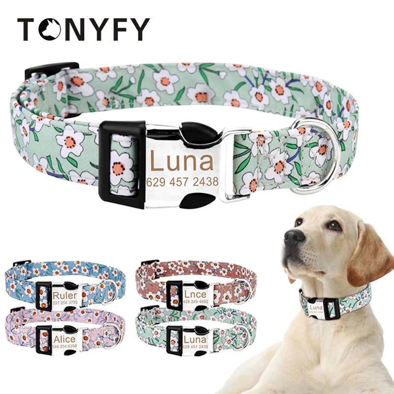 Customize Dogs Collar Flowers Pattern Safety Breakaway Adjustable Personalized Engrave Name Phone Collar for All Ages Pets
Customize Dogs Collar Flowers Pattern Safety Breakaway Adjustable Personalized Engrave Name Phone Collar for All Ages Pets