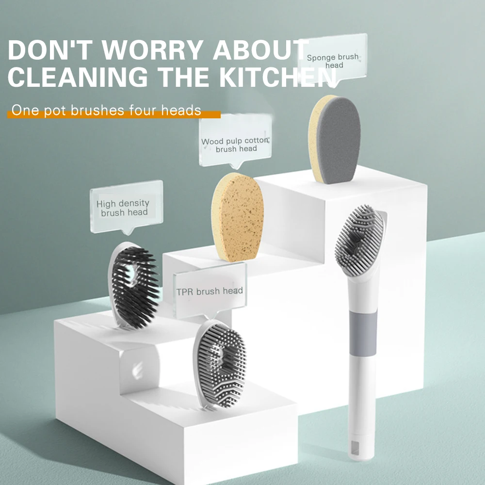 Dish Brush with Soap Dispenser Replaceable Brush Head Kitchen Brushes Cleaning Kitchen Brushes Household Cleaning Tools MU8669
Dish Brush with Soap Dispenser Replaceable Brush Head Kitchen Brushes Cleaning Kitchen Brushes Household Cleaning Tools MU8669