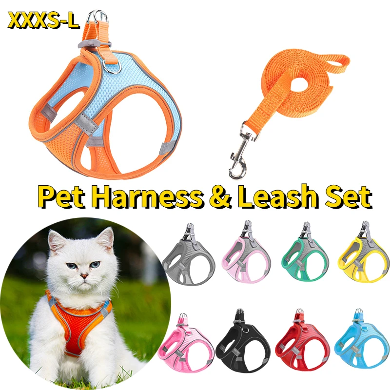 1 Set Pet Harness and Leash Small Dog Cat Adjustable Reflective Harness Breathable Pet Chest Vest Leash Dogs Accessories
1 Set Pet Harness and Leash Small Dog Cat Adjustable Reflective Harness Breathable Pet Chest Vest Leash Dogs Accessories