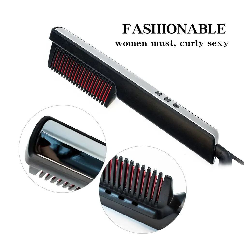 2022 New LCD Hair Straightener Comb Men's and Women's Hair Straightener Beard Comb Ceramic Curling Straightener Hair Style Comb
2022 New LCD Hair Straightener Comb Men's and Women's Hair Straightener Beard Comb Ceramic Curling Straightener Hair Style Comb