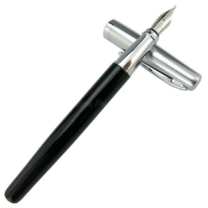 Duke 209 Business Black And Stainless Steel Cap Fude Calligraphy Bent Nib Fountain Pen Gold Clip Writing & Painting Tool
Duke 209 Business Black And Stainless Steel Cap Fude Calligraphy Bent Nib Fountain Pen Gold Clip Writing & Painting Tool