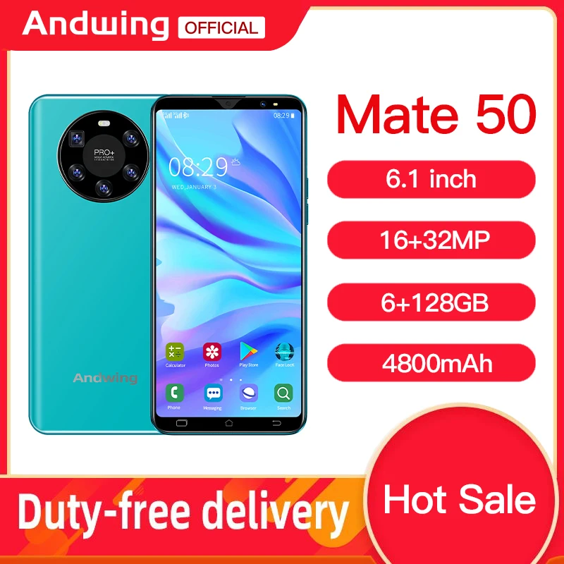 Andwing Mate 50 смартфон с 5,5-дюймовым дисплеем, 128 ГБ, 4800 мАч, 2-мя слотами для Sim-карт
Andwing Mate 50 смартфон с 5,5-дюймовым дисплеем, 128 ГБ, 4800 мАч, 2-мя слотами для Sim-карт