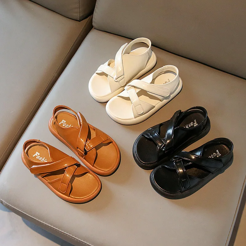 2023 Summer New Girls' Simple Beach Shoes Fashion Children's All-match Sandals for Boys Soft Bottom Kids Solid Brown Classic PU
2023 Summer New Girls' Simple Beach Shoes Fashion Children's All-match Sandals for Boys Soft Bottom Kids Solid Brown Classic PU