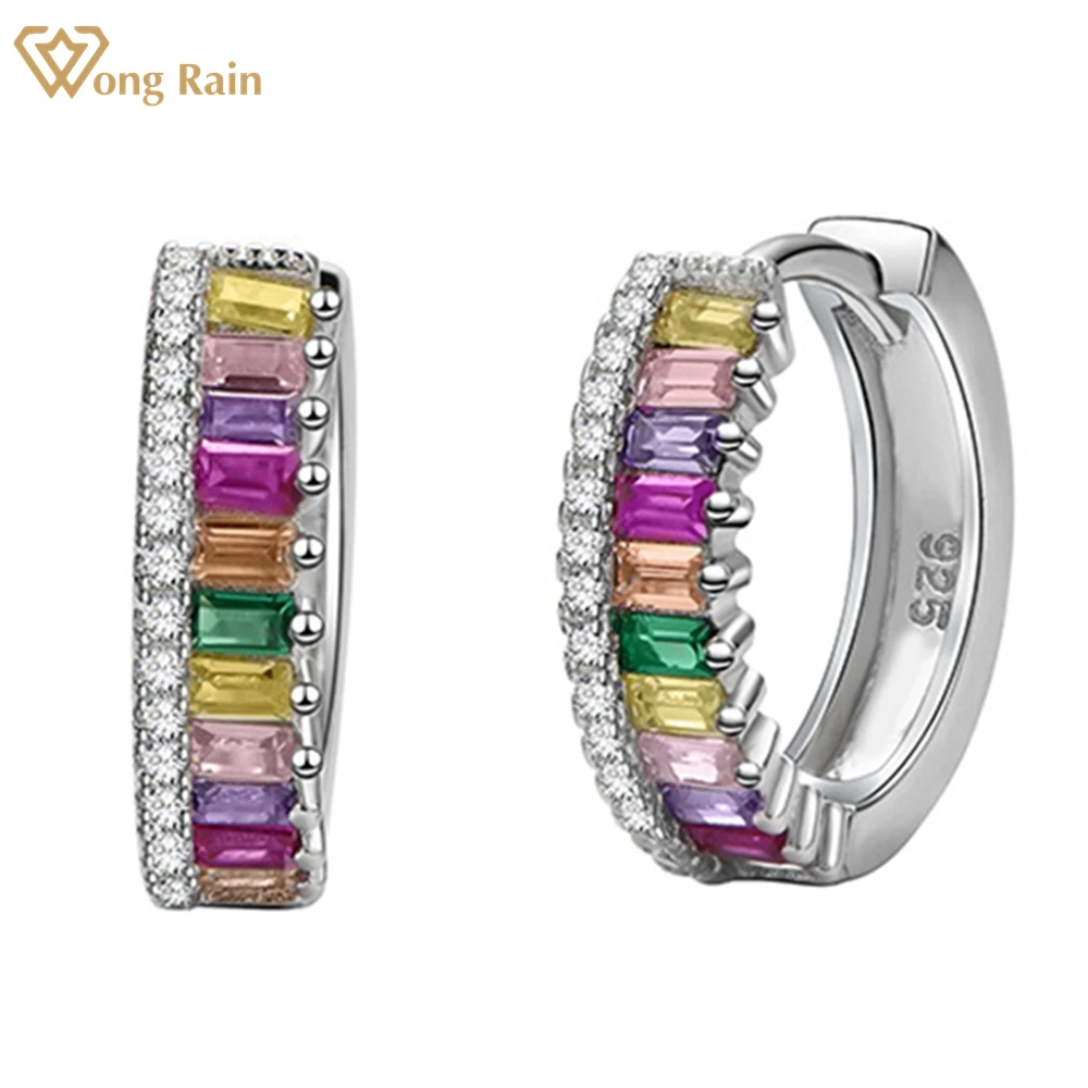 Wong Rain 925 Sterling Silver 3EX VVS Rainbow Sapphire Created Moissanite Hoop Earrings for Women Cocktail Jewelry Drop Shipping
Wong Rain 925 Sterling Silver 3EX VVS Rainbow Sapphire Created Moissanite Hoop Earrings for Women Cocktail Jewelry Drop Shipping