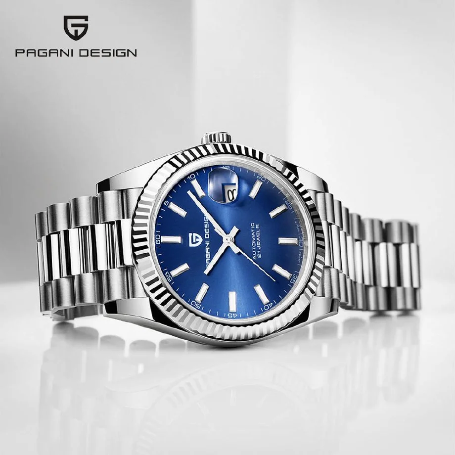 2020 New PAGANI DESIGN 40MM NH35 Movement Men's Mechanical Watches Blue Luxury Automatic Watch Men 100M Waterproof Watch For Men
2020 New PAGANI DESIGN 40MM NH35 Movement Men's Mechanical Watches Blue Luxury Automatic Watch Men 100M Waterproof Watch For Men