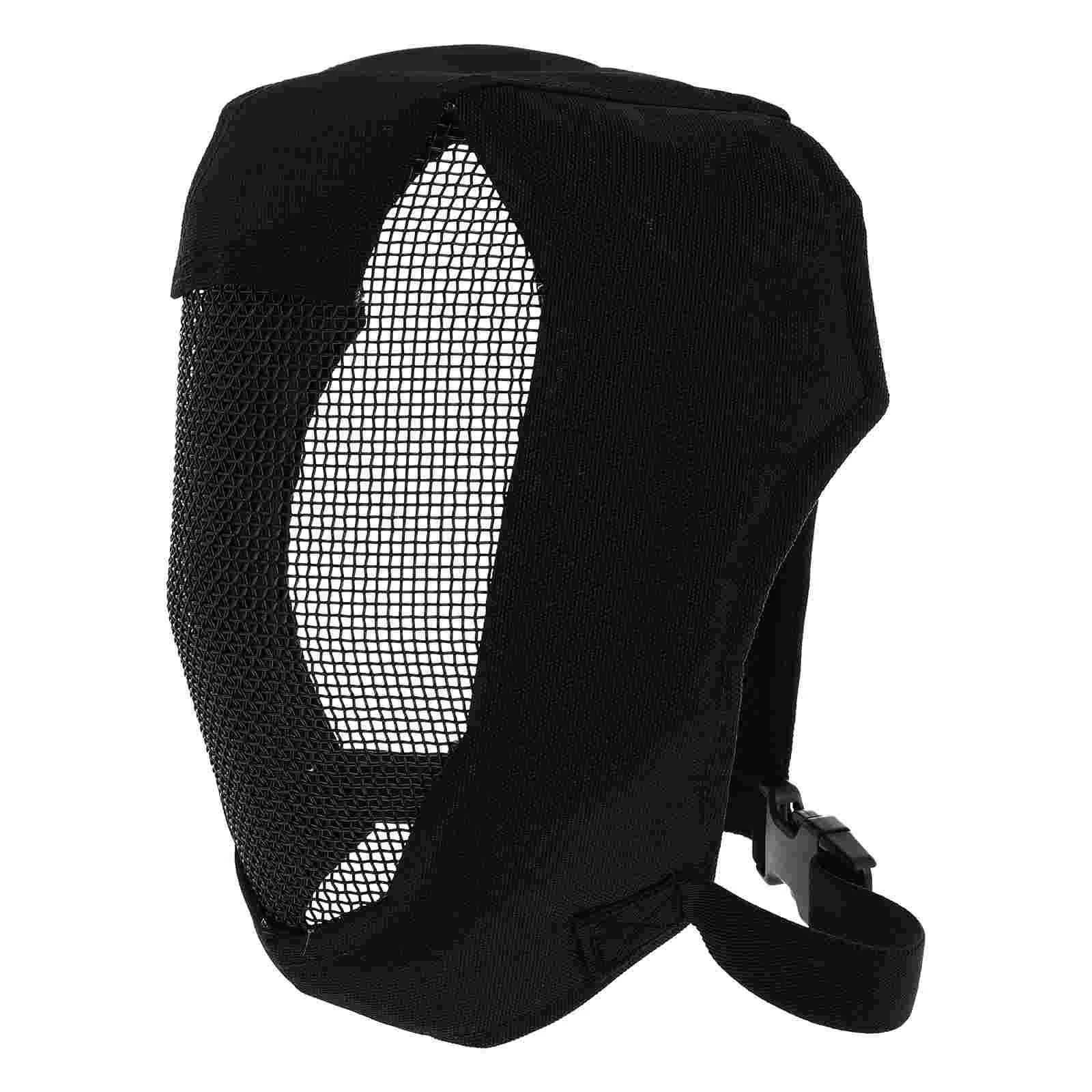 

Safety Outdoor Game Mask Fencing Facial Accessories Breathable Protective Black Masks Field Head Cover