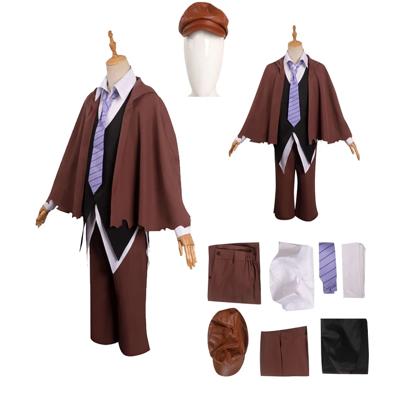 Anime Bungo Stray Dogs Edogawa Ranpo Cosplay Costume Hat Cloak Shirt Pants Tie Vest Outfits Men Halloween Carnival Party Suit
Anime Bungo Stray Dogs Edogawa Ranpo Cosplay Costume Hat Cloak Shirt Pants Tie Vest Outfits Men Halloween Carnival Party Suit