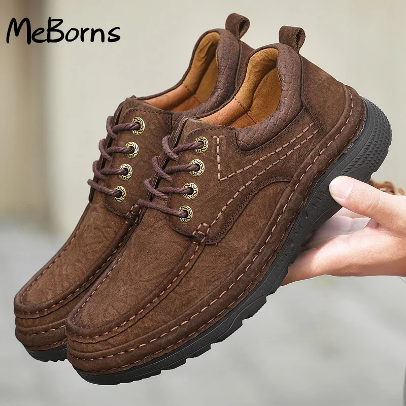 Handmade Genuine Leather Shoes Autumn Winter Men Shoes Vintage Style Casual Men Shoes Lace-Up Ankle Hiking Shoes
Handmade Genuine Leather Shoes Autumn Winter Men Shoes Vintage Style Casual Men Shoes Lace-Up Ankle Hiking Shoes