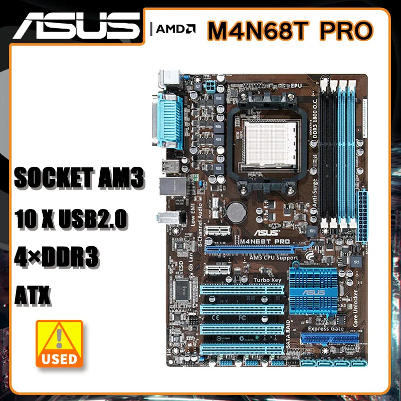 AM3 Motherboard ASUS M4N68T PRO Motherboard 4xDDR3 16 GB USB2.0 D NVIDIA NForce 630a ATX
AM3 Motherboard ASUS M4N68T PRO Motherboard 4xDDR3 16 GB USB2.0 D NVIDIA NForce 630a ATX
