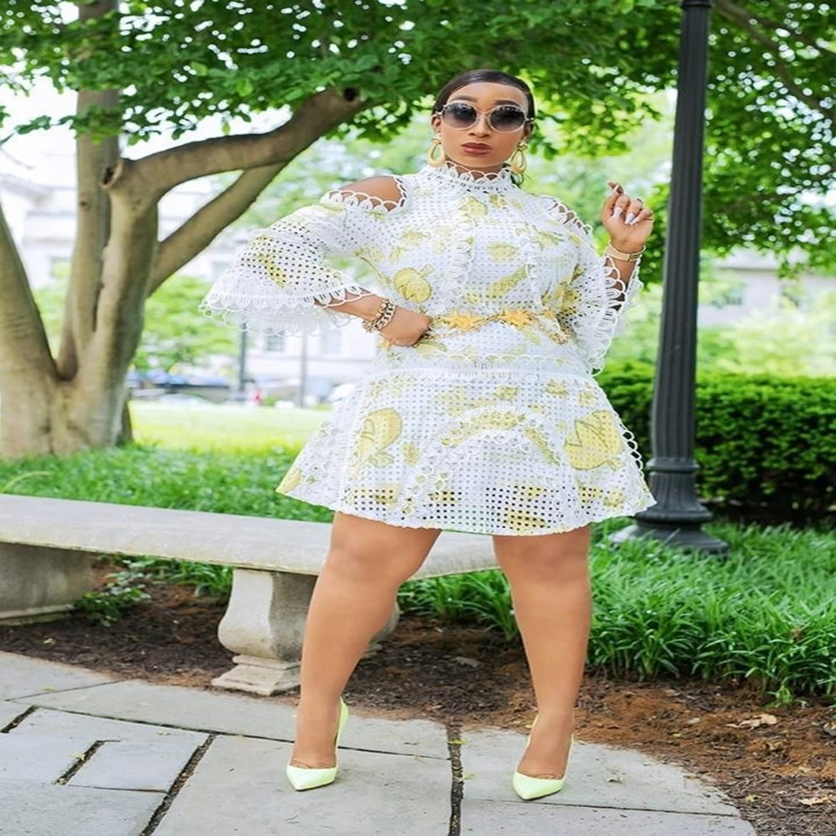 Cutubly Dresses Women's Dress High Waist Lace Hollow Out White Long Sleeve Off Shoulder Vestidos Outfit Elegant Lady Fashion
Cutubly Dresses Women's Dress High Waist Lace Hollow Out White Long Sleeve Off Shoulder Vestidos Outfit Elegant Lady Fashion