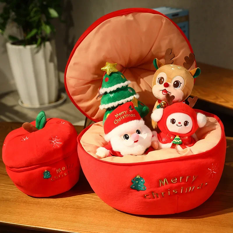 

Creative Cartoon Santa Claus Elk Plush Toys Stuffed xmas Tree Snowman Apple Plushies Dolls Funny Xmas Party Decor for Kids Gifts