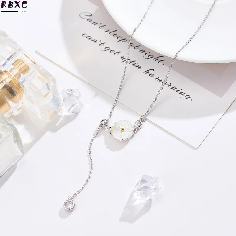 925 Sterling Silver Necklace women's fashion minority design feeling net Red Daisy chain fresh, simple, cold, light luxurious
925 Sterling Silver Necklace women's fashion minority design feeling net Red Daisy chain fresh, simple, cold, light luxurious