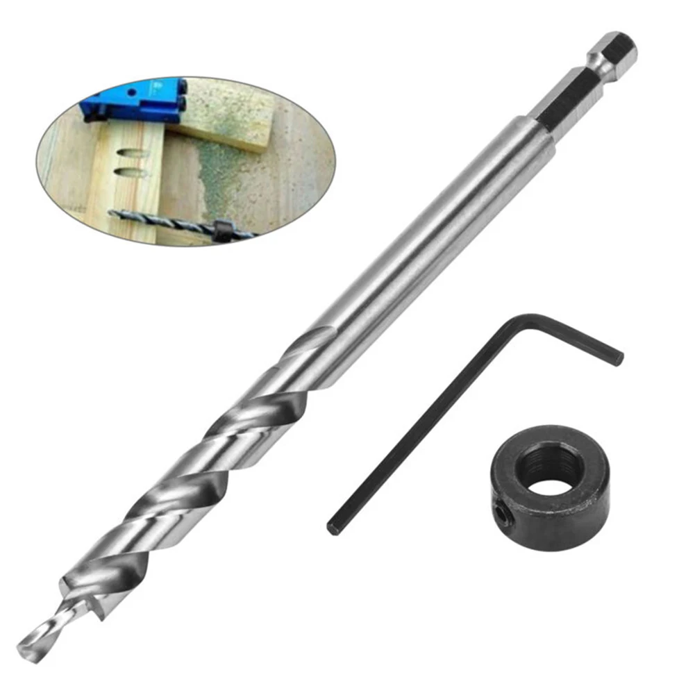 Limit Ring Drill Bit For Pocket Hole Guides Diameter 9mm Drill Bit HSS Hex Shank Pocket Hole Step Drill Bit Tool 5PCS
Limit Ring Drill Bit For Pocket Hole Guides Diameter 9mm Drill Bit HSS Hex Shank Pocket Hole Step Drill Bit Tool 5PCS