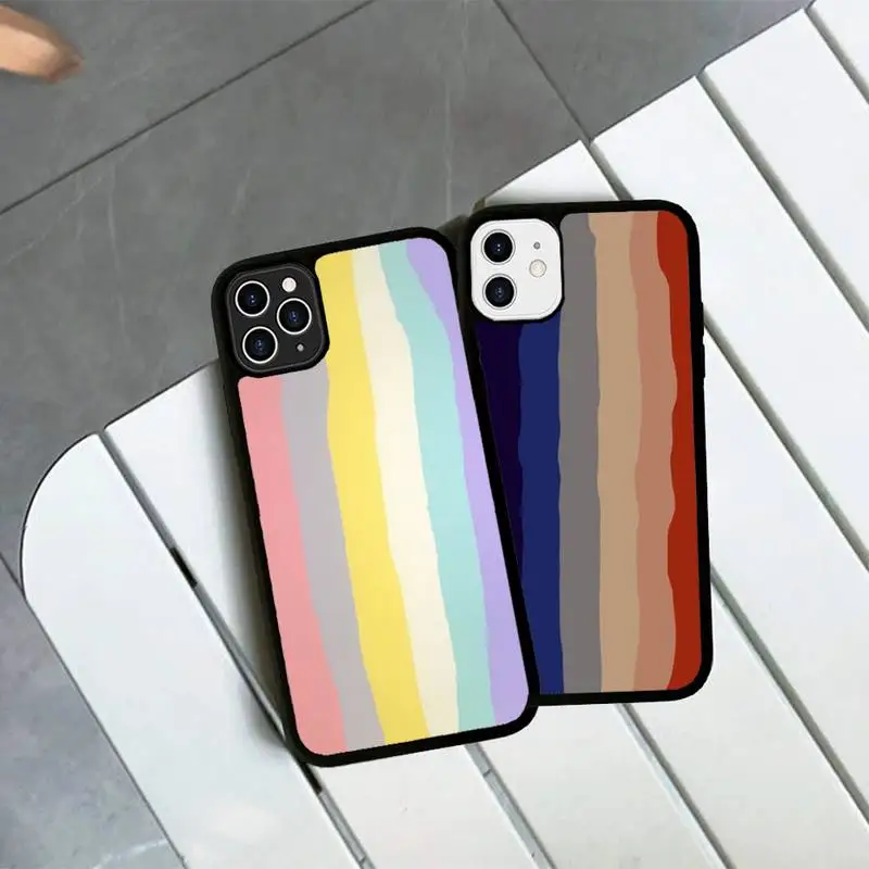 Rainbow Phone Case Silicone PC+TPU Case for iPhone 11 12 13 Pro Max 8 7 6 Plus X SE XR Hard Fundas
Rainbow Phone Case Silicone PC+TPU Case for iPhone 11 12 13 Pro Max 8 7 6 Plus X SE XR Hard Fundas