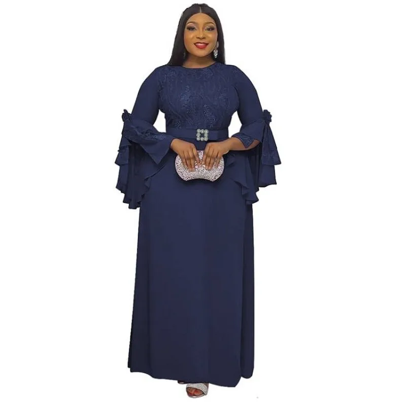 Chiffon African Maxi Dress Women Flare Sleeve Empire Africa Clothing Fashion Patchwork Traditional Robes African OL Party Dress
Chiffon African Maxi Dress Women Flare Sleeve Empire Africa Clothing Fashion Patchwork Traditional Robes African OL Party Dress