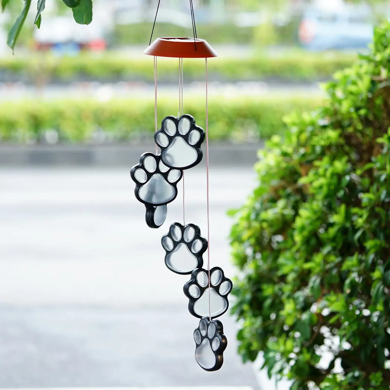 Pawprint Solar LED Wind Chimes Lights Dogs Cat Outdoor Pet Remembrance Waterproof Color Changing Balcony Yard Patio Decor
Pawprint Solar LED Wind Chimes Lights Dogs Cat Outdoor Pet Remembrance Waterproof Color Changing Balcony Yard Patio Decor