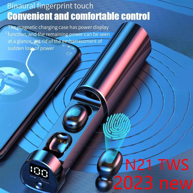 new N21 TWS Earphone Touch Control HIFI Wireless Bluetooth-compatible Sport Headphones With Microphone Earbuds For Xiaomi iPhone
new N21 TWS Earphone Touch Control HIFI Wireless Bluetooth-compatible Sport Headphones With Microphone Earbuds For Xiaomi iPhone
