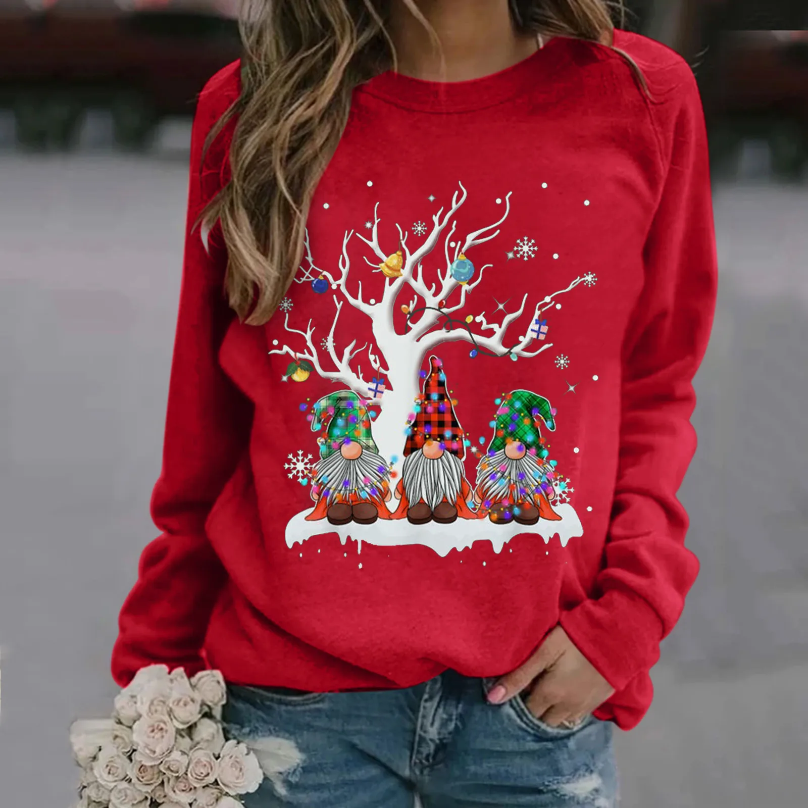 Women Chirstmas Sweatshirt Long Sleeve Gnome Print Round Neck Hoodie Retro Faceless Doll Xmas Pullovers Top
Women Chirstmas Sweatshirt Long Sleeve Gnome Print Round Neck Hoodie Retro Faceless Doll Xmas Pullovers Top
