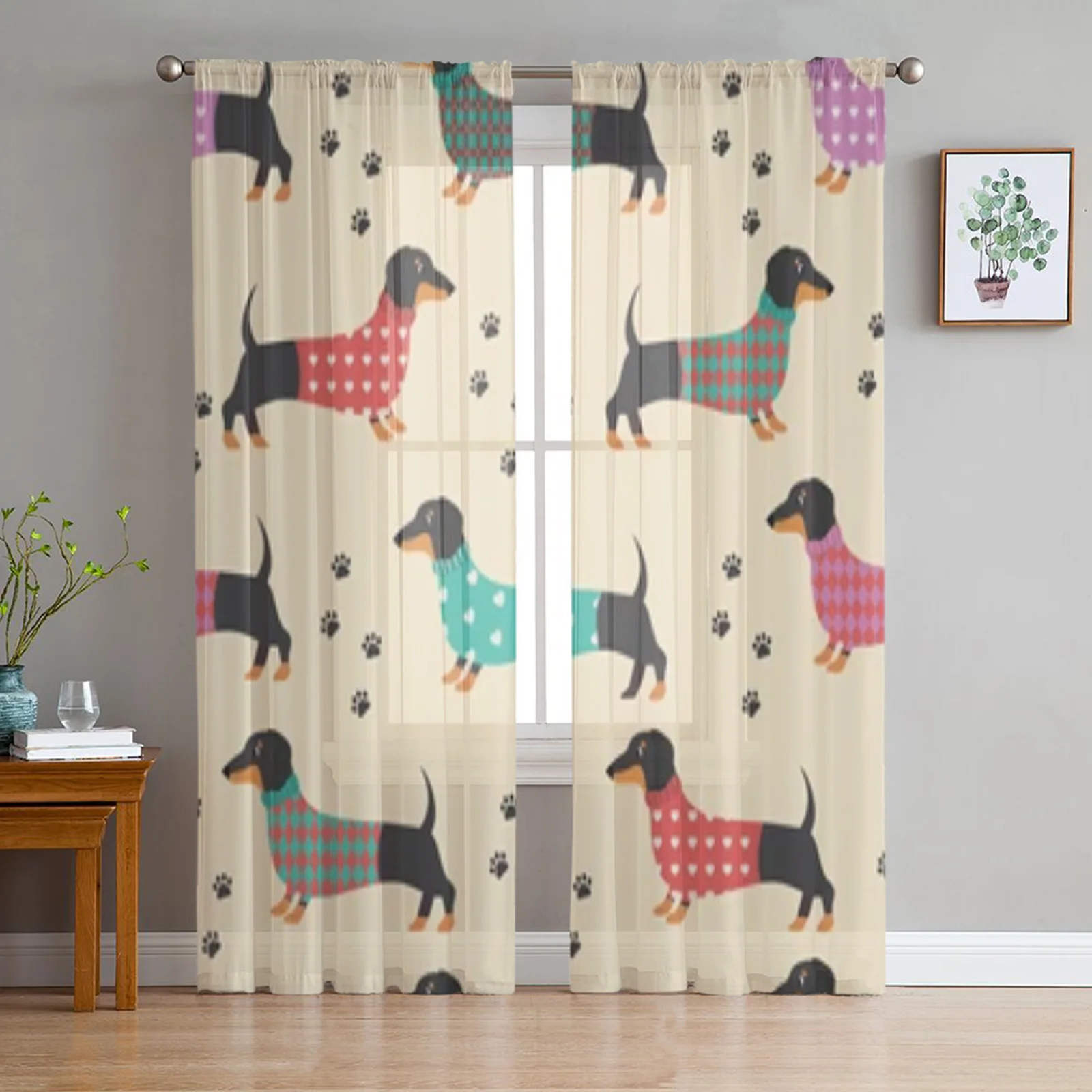 Dachshunds и принты собаки, прозрачные Занавески для гостиной, спальни, кухни, тюлевые занавески, домашние декоративные прозрачные панели
Dachshunds и принты собаки, прозрачные Занавески для гостиной, спальни, кухни, тюлевые занавески, домашние декоративные прозрачные панели