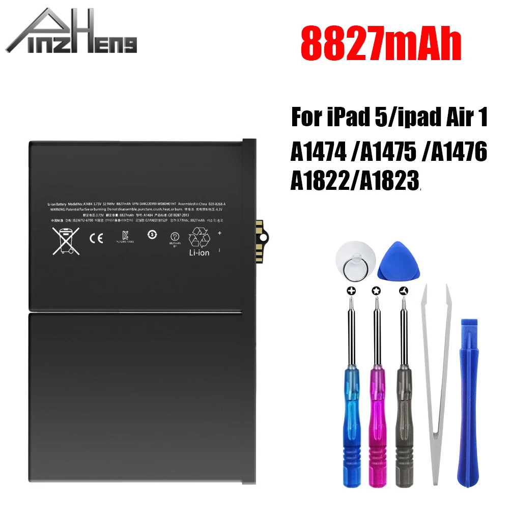 Аккумулятор PINZHENG для планшета iPad 5 Air 1, высокая емкость Mini 2 3 4 5 для iPad 6 Air 2 3 Pro 10,5 9,7 12,9 11 7,9 10,2 7.9, аккумулятор
Аккумулятор PINZHENG для планшета iPad 5 Air 1, высокая емкость Mini 2 3 4 5 для iPad 6 Air 2 3 Pro 10,5 9,7 12,9 11 7,9 10,2 7.9, аккумулятор