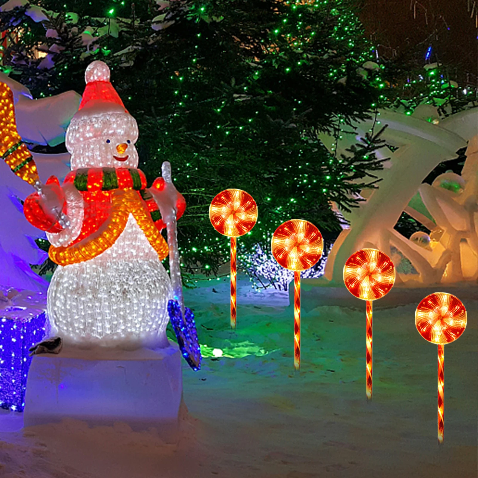 Solar Lollipop Stakes Light Xmas Ornament LED Festive Landscaping Lamps Holiday Atmosphere Decor 5-in-1 for Courtyard Garden
Solar Lollipop Stakes Light Xmas Ornament LED Festive Landscaping Lamps Holiday Atmosphere Decor 5-in-1 for Courtyard Garden