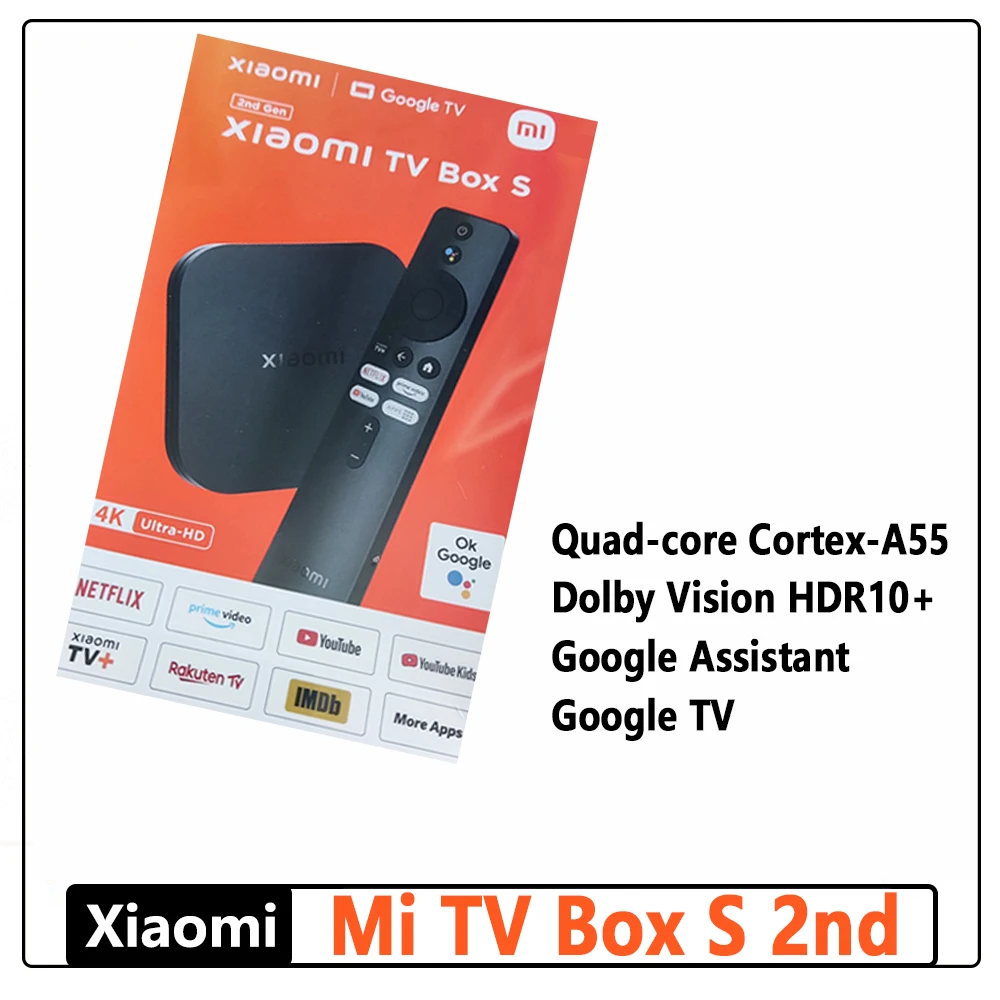 Global Version Xiaomi Mi TV Box S 2nd Gen 4K Ultra HD Google TV 2GB 8GB Dolby Vision HDR10+ Google Assistant Smart Mi Box S
Global Version Xiaomi Mi TV Box S 2nd Gen 4K Ultra HD Google TV 2GB 8GB Dolby Vision HDR10+ Google Assistant Smart Mi Box S
