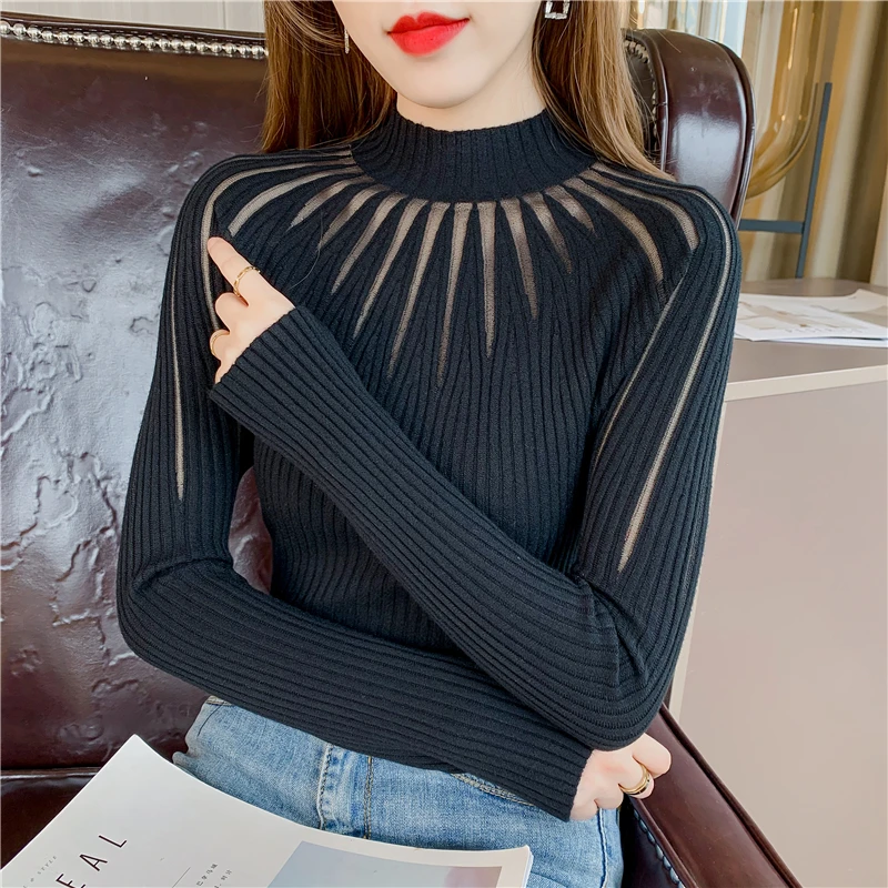 Ladies Mesh Stitching Nail Bead Pullover Sweater Women Clothing Girls Autumn Casual Knitwear Female Woman OL Sweaters BPy2619
Ladies Mesh Stitching Nail Bead Pullover Sweater Women Clothing Girls Autumn Casual Knitwear Female Woman OL Sweaters BPy2619